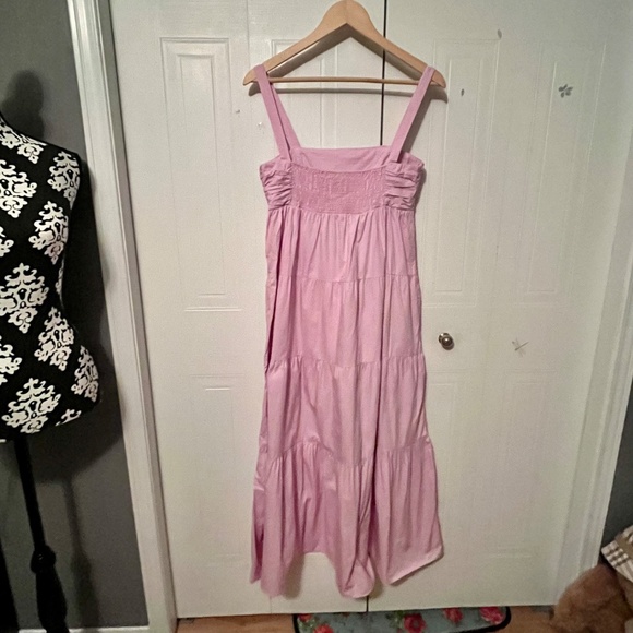 Zara Tiered Poplin Cotton Maxi Dress - Picture 10 of 11